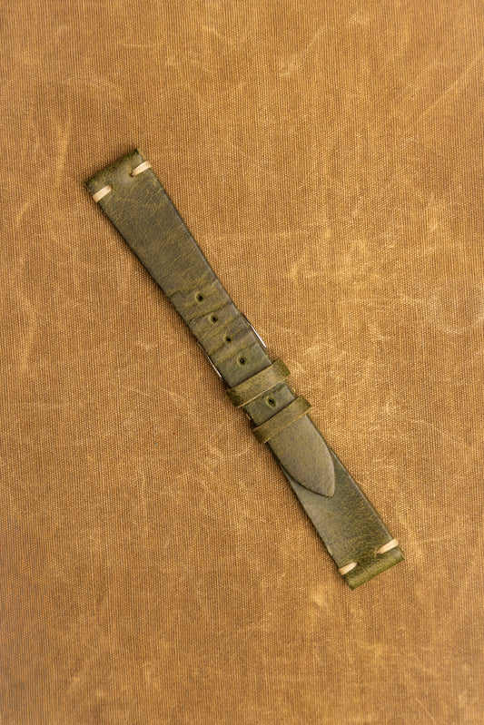 Cinturino "Cuoio Liscio" tinto a mano - Verde