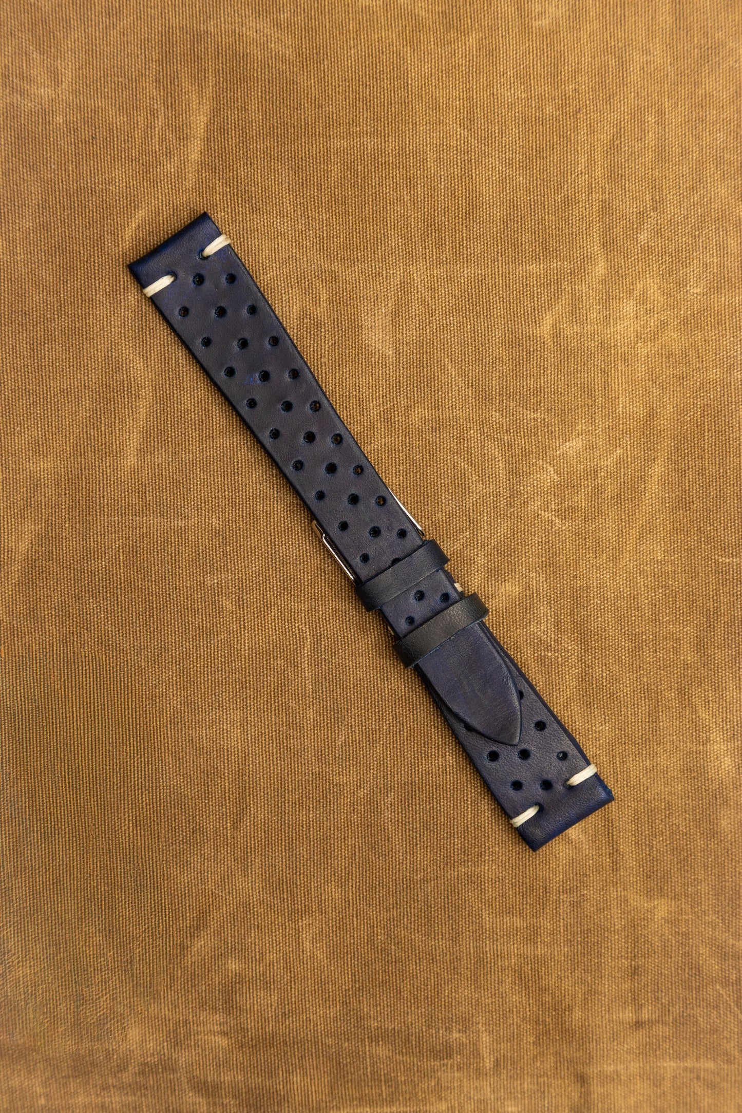 Cinturino "Rally" in Cuoio liscio - Blue Navy