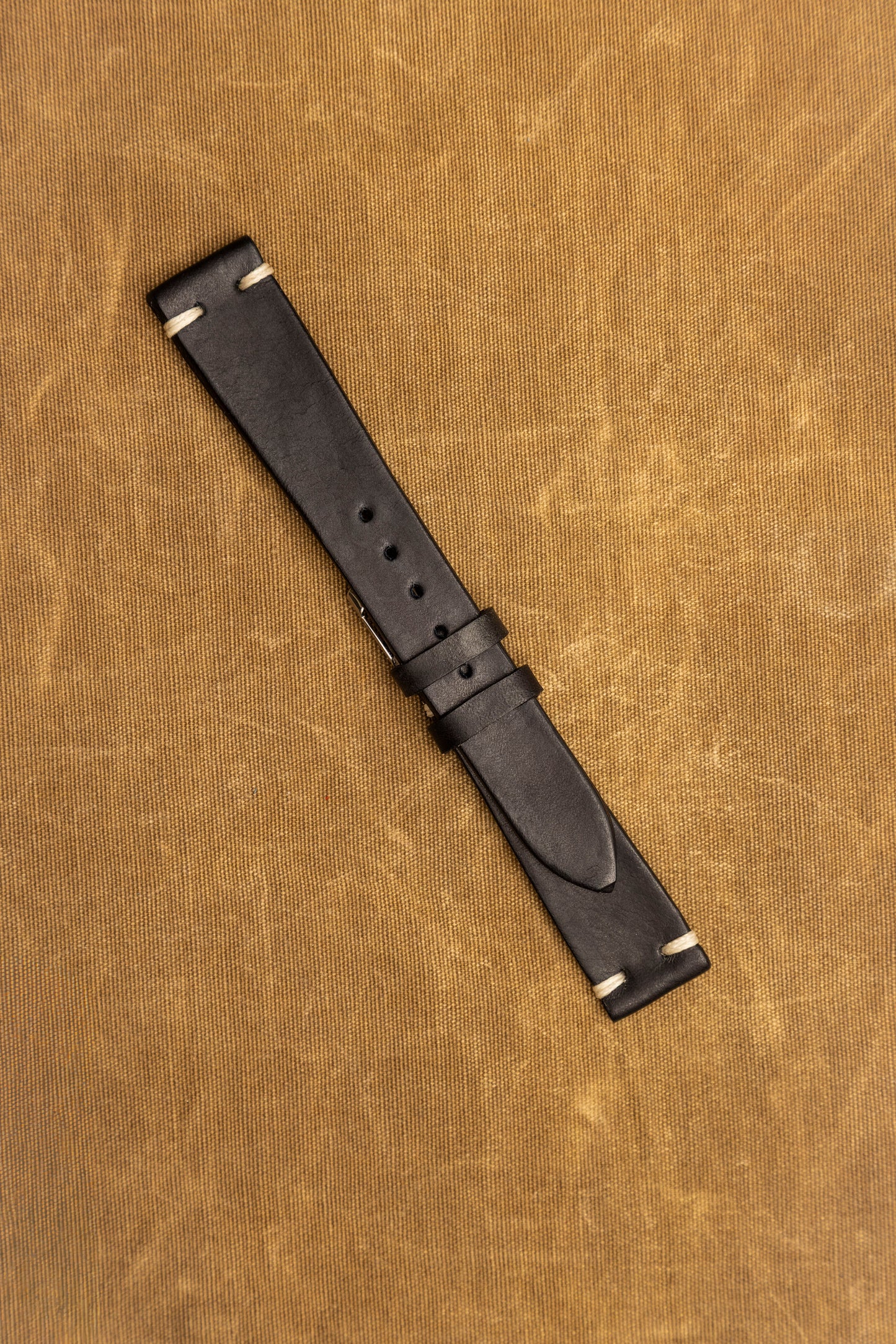 Cinturino "Cuoio Liscio" tinto a mano - Nero