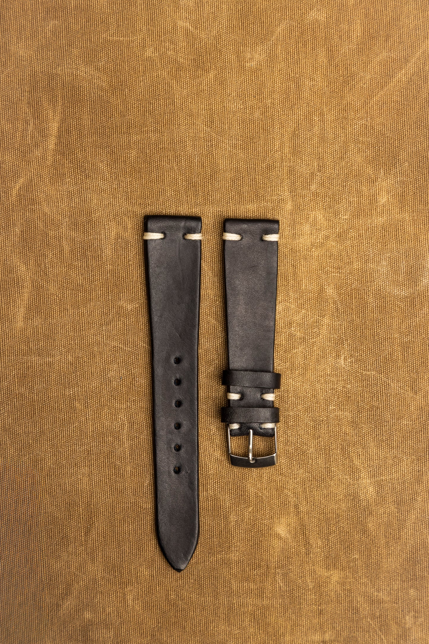 Cinturino "Cuoio Liscio" tinto a mano - Nero