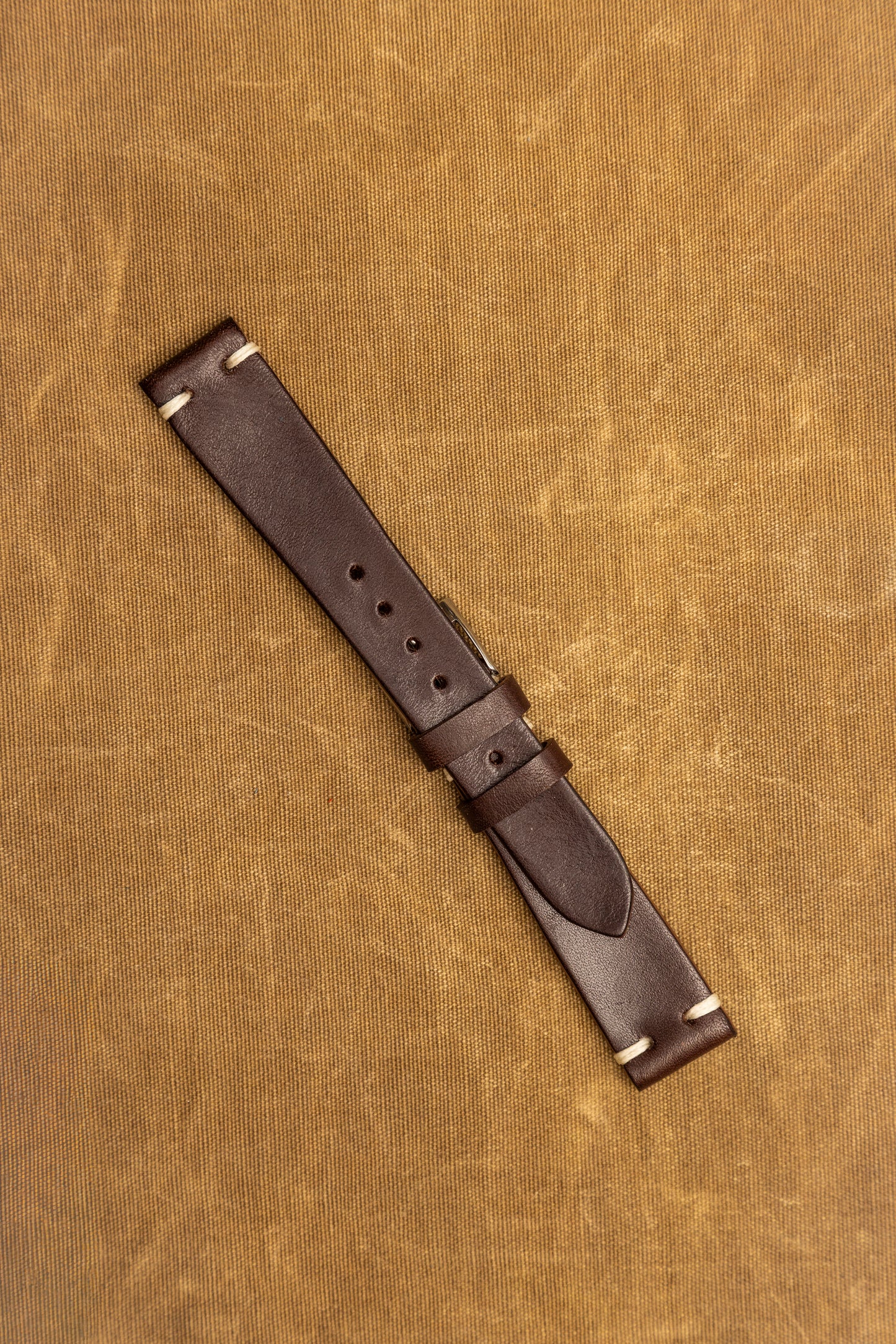 Cinturino "Cuoio Liscio" tinto a mano - Testa di Moro