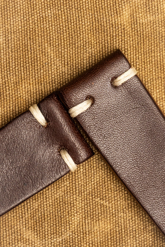 Cinturino "Cuoio Liscio" tinto a mano - Testa di Moro