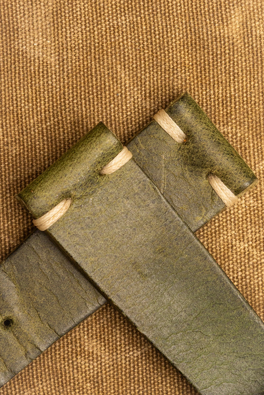 Cinturino "Cuoio Liscio" tinto a mano - Verde