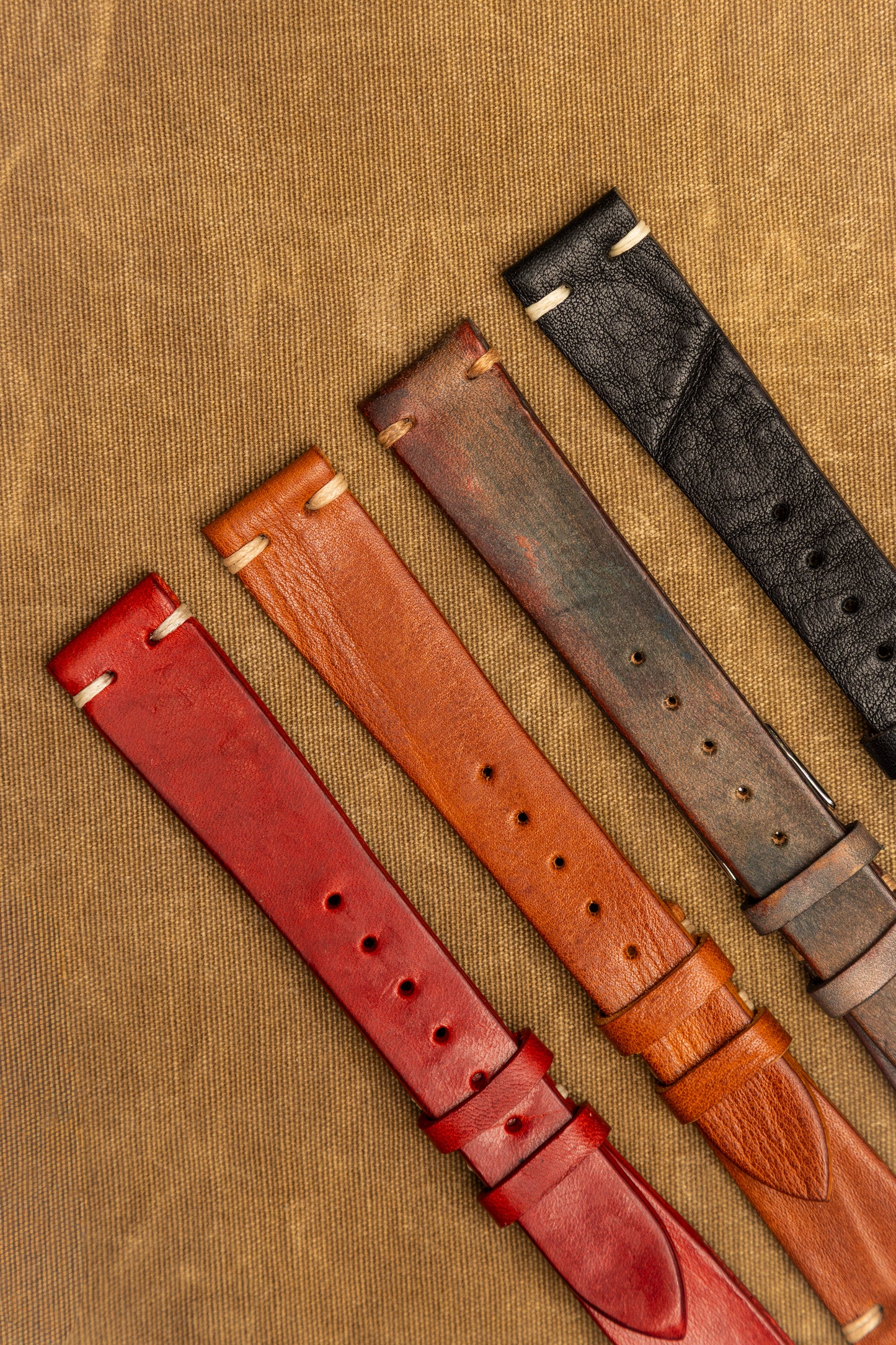 Cinturino "Cuoio Liscio" tinto a mano - Testa di Moro