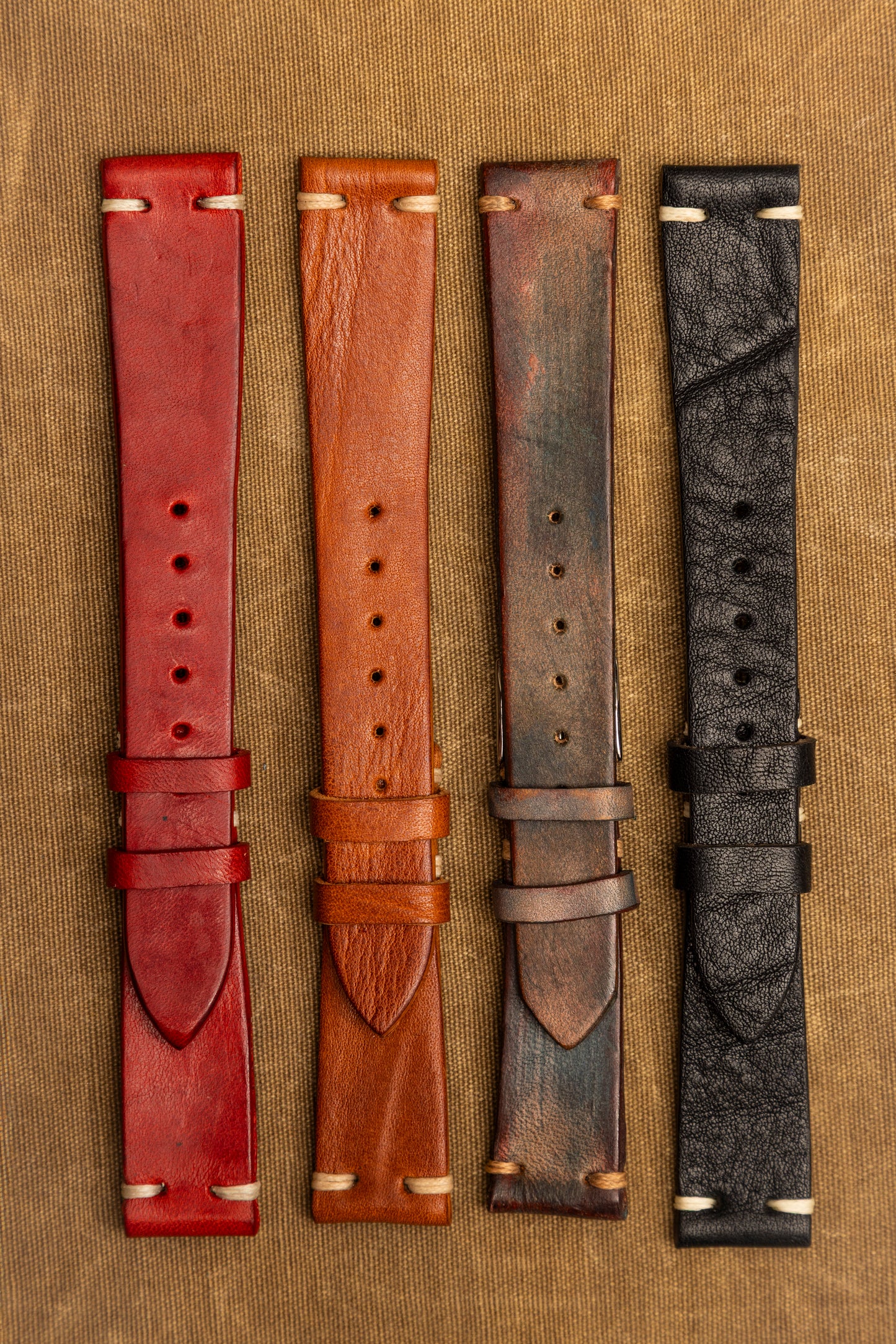 Cinturino "Cuoio Liscio" tinto a mano - Testa di Moro