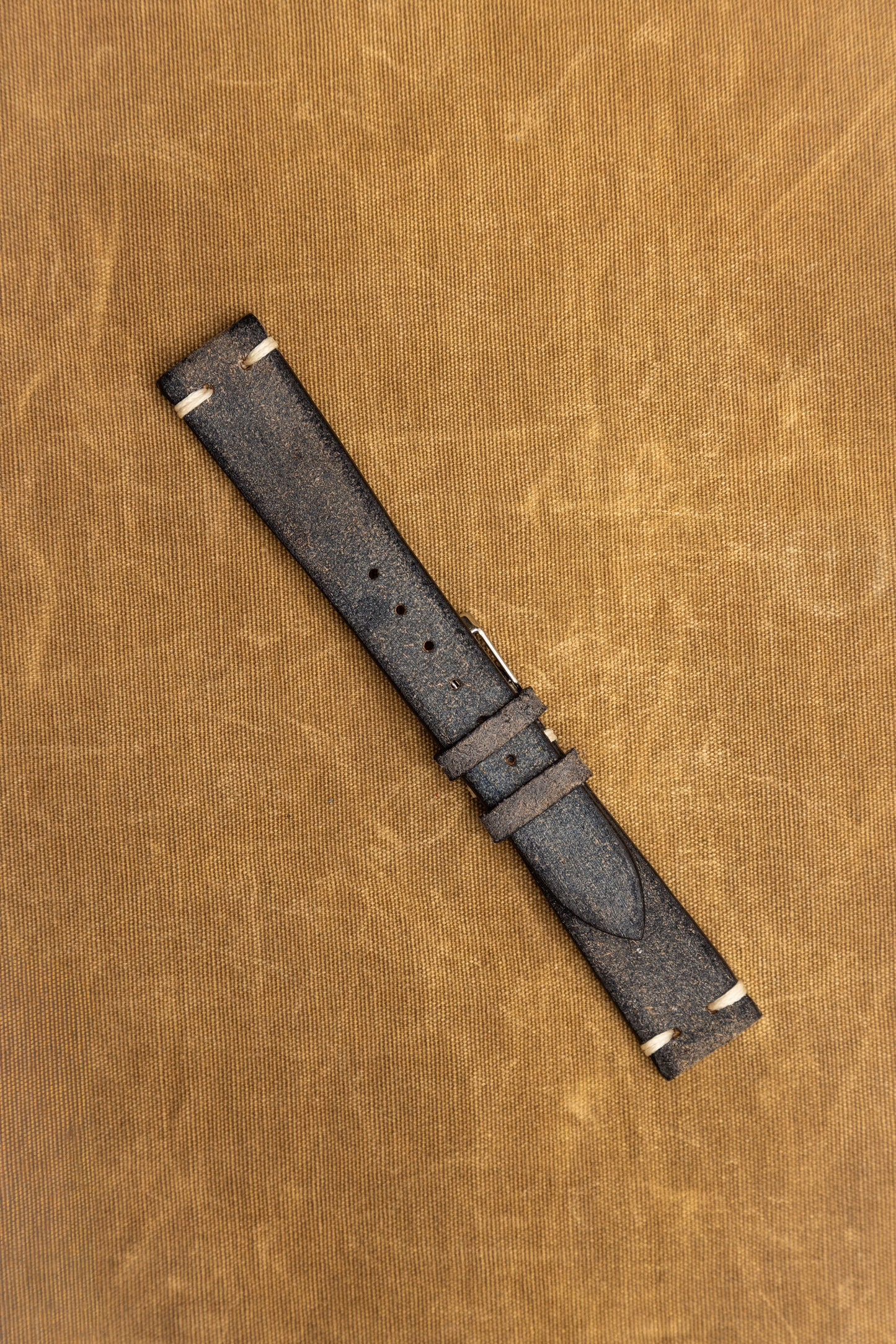 Cinturino "Crosta Vintage" tinto a mano - Blue Navy