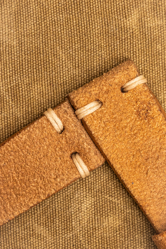 Cinturino "Crosta Semplice" tinto a mano - Beige