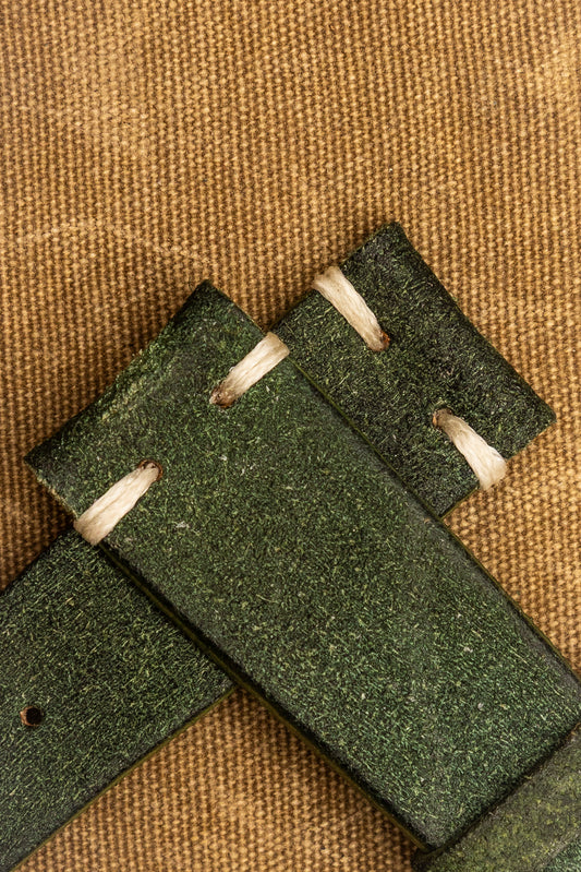 Cinturino "Crosta Semplice" tinto a mano - Verde Prato