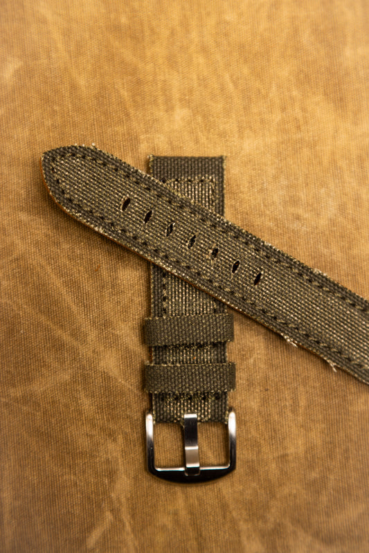 Cinturino "Vintage Canvas" - Verde Militare